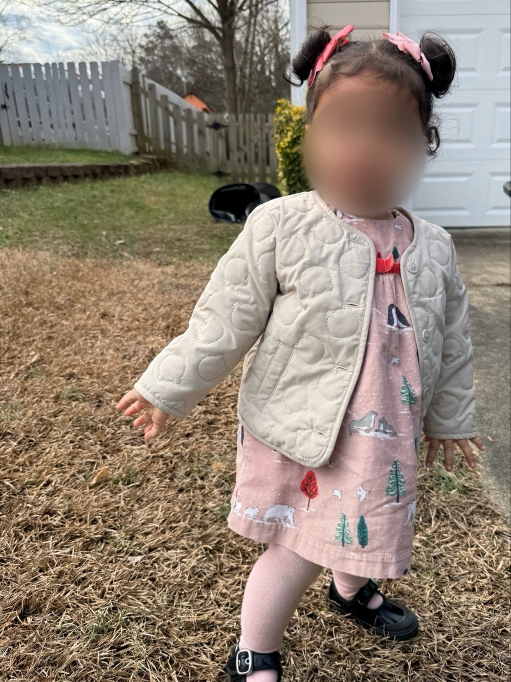 Baby Gap Quilted Jacket Cream Girls 18-24M